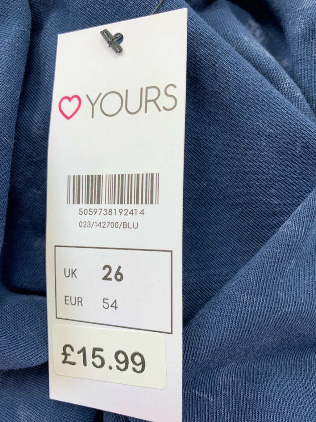 Yours Blue Full Length Leggings UK 26