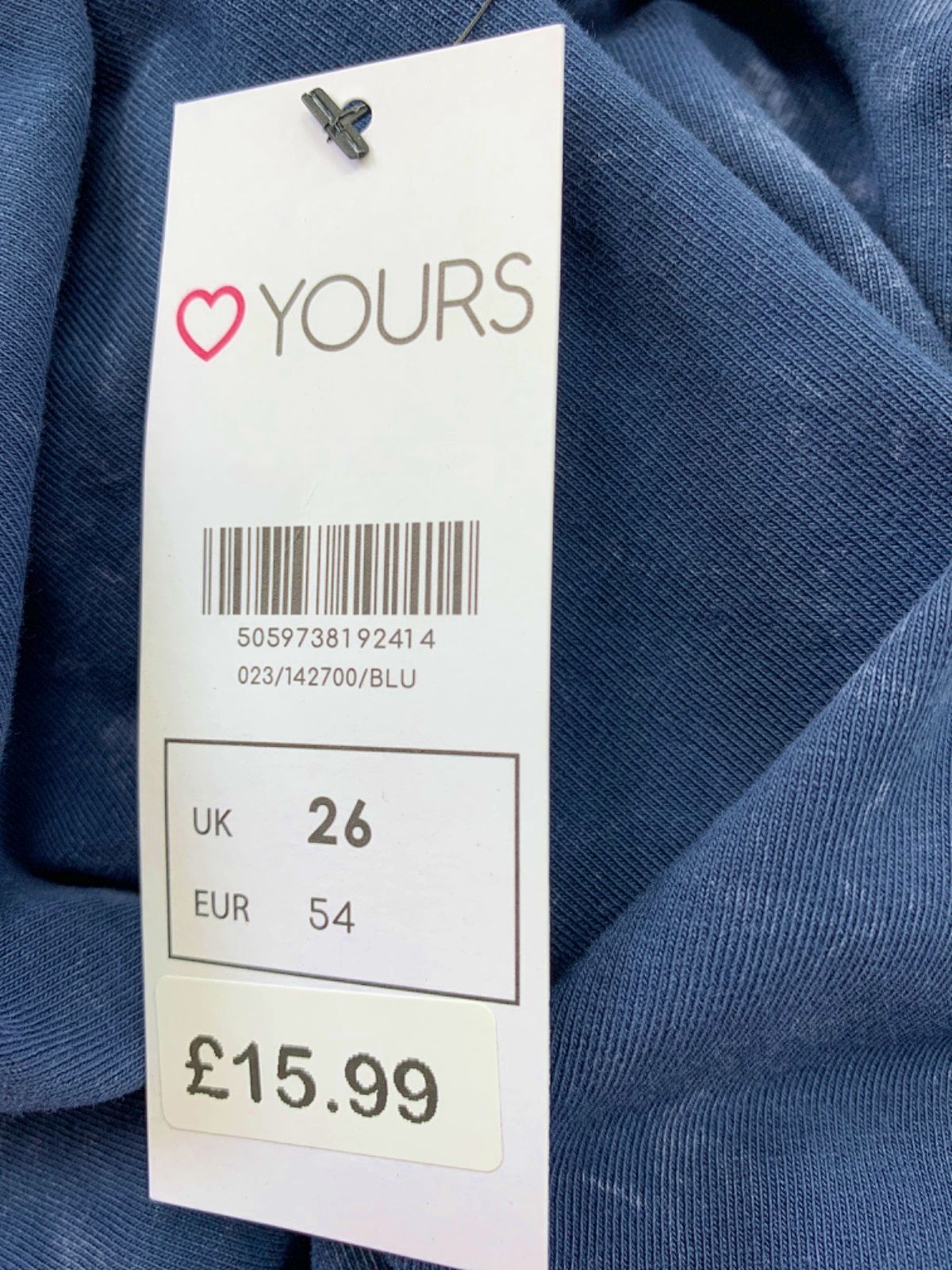 Yours Blue Full Length Leggings UK 26
