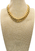By Anisa Sojka Metallic Yellow Gold 18k Plated Chunky Chain Necklace