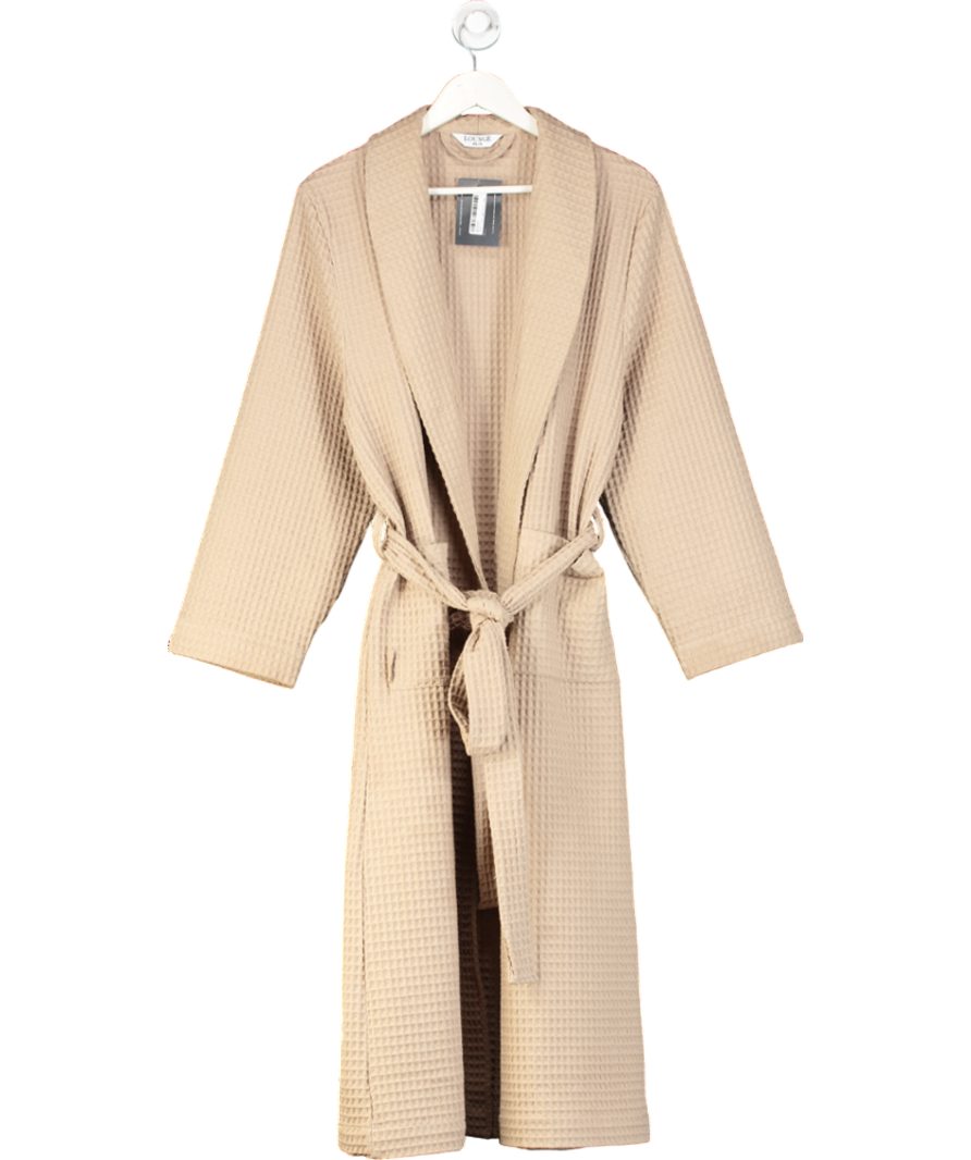 Lounge Underwear Beige Waffle Dressing Gown UK XS/S
