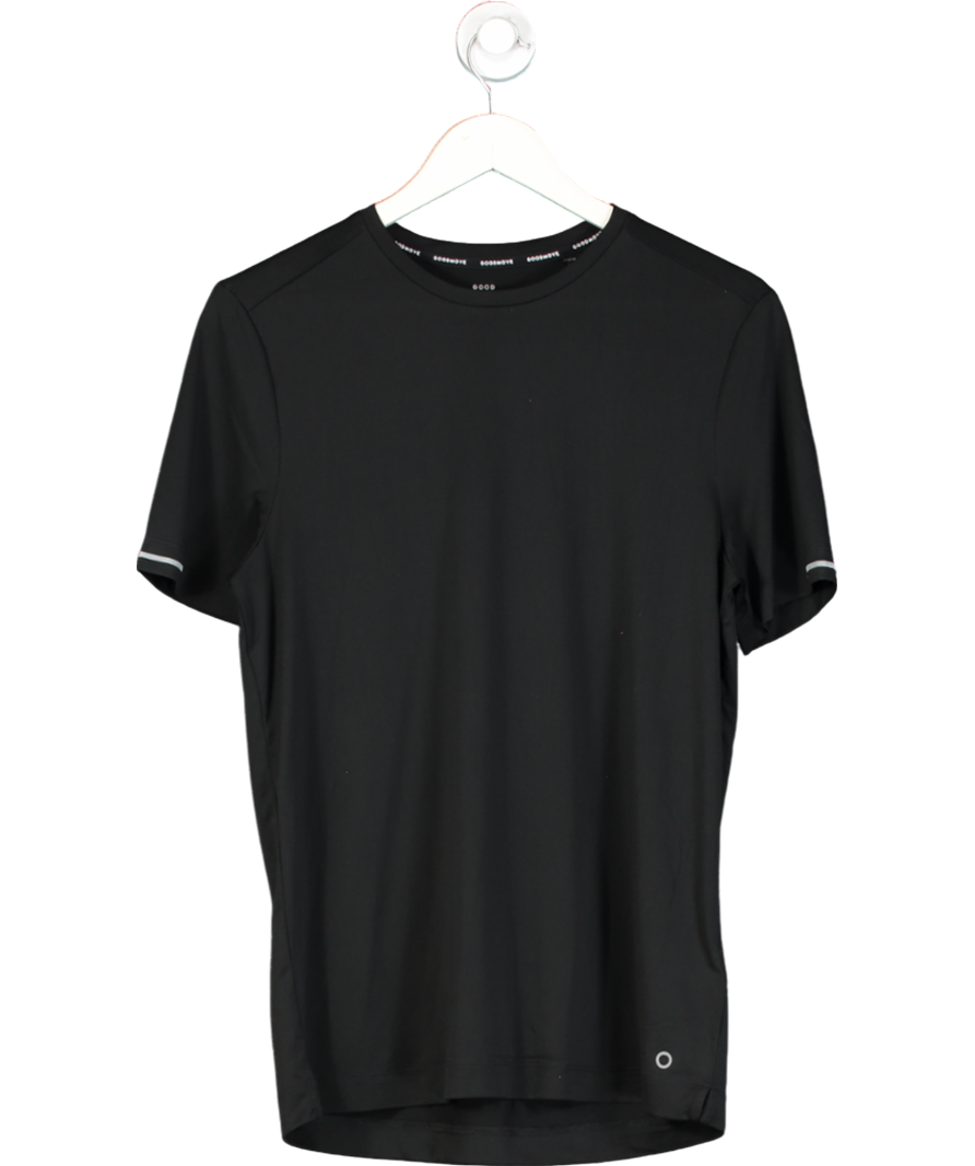 GOOD MOVE Black Scoop Neck Mesh Back T-shirt UK S