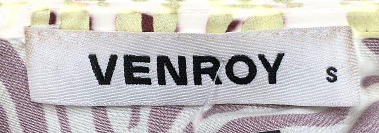 venroy Yellow Satin Cowl Neck Ischia Squiggle Mini Dress UK S