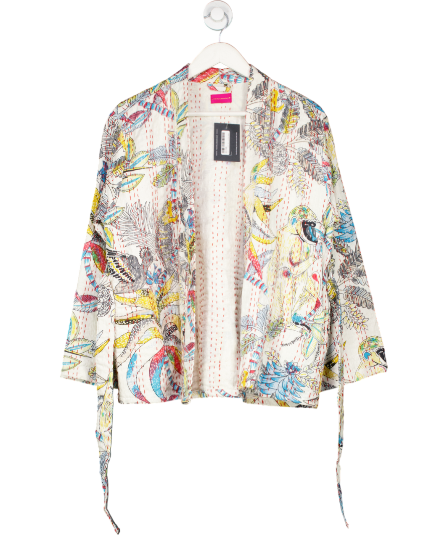 Loved By Karouska  "Monkey Say, Monkey Do" Cropped Kantha Jacket UK S