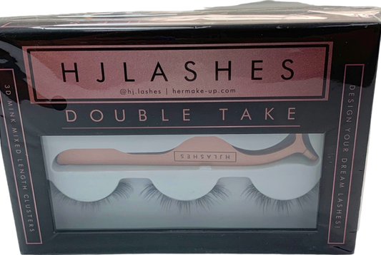 HJ Lashes Black Double Take 3D Mink Mixed Length Clusters