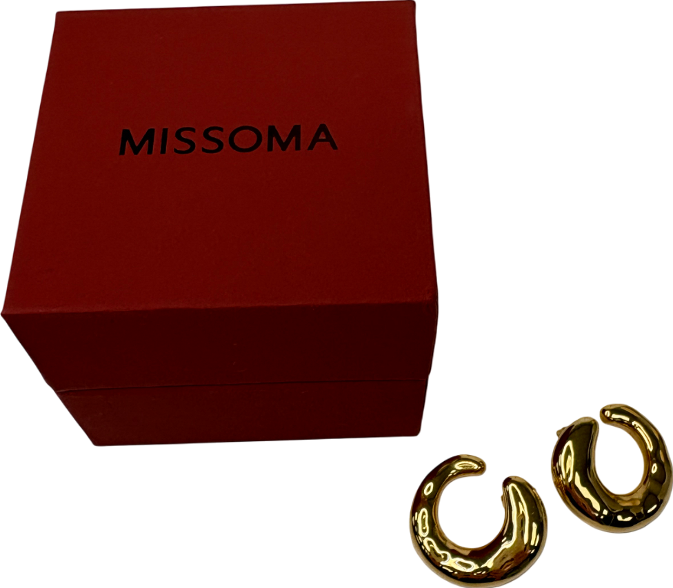 Missoma Metallic Molten Large Open Stud 18k Gold Earrings
