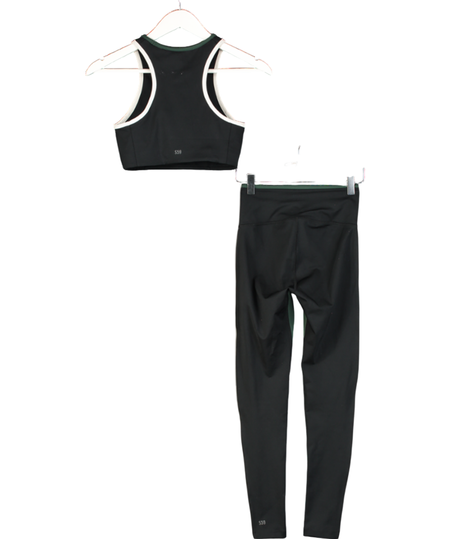 Splits59 Black Airweight High Waist Legging & Tank Top UK S
