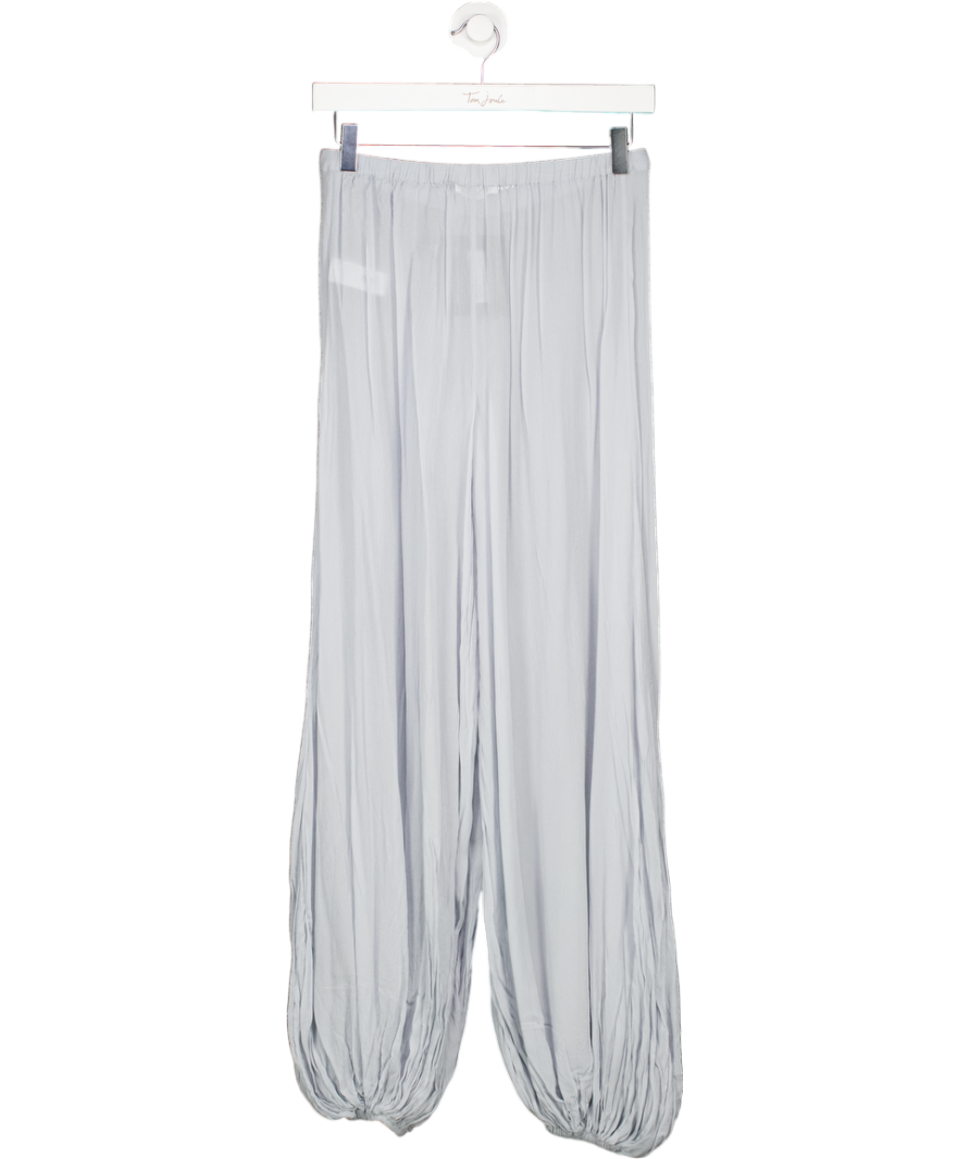 ZARA Blue Semi-sheer Ballooned Trousers UK S