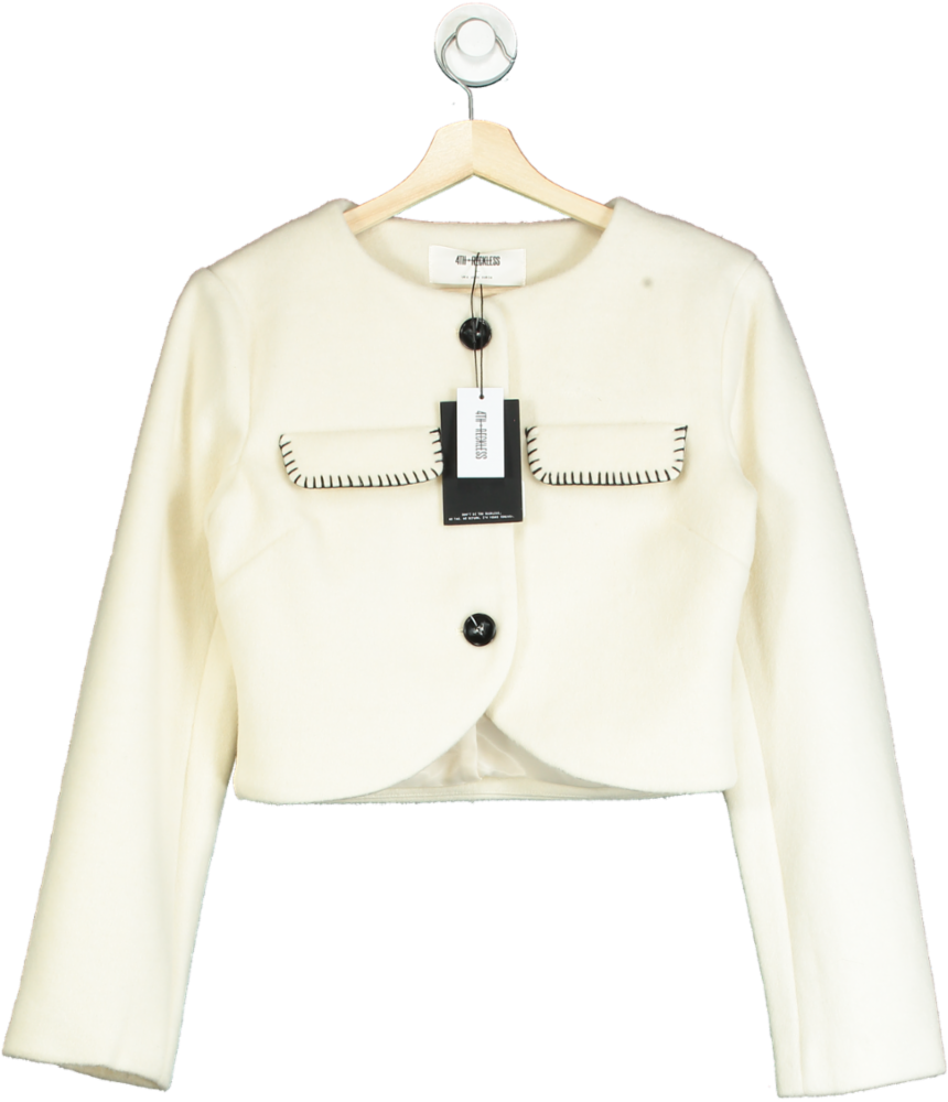 4th + Reckless Cream Mable Cardigan UK 6