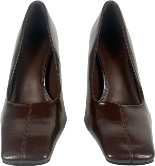 ASOS Brown Phillipa Square Toe High Heeled Court Shoes In Chocolate UK 7 EU 40