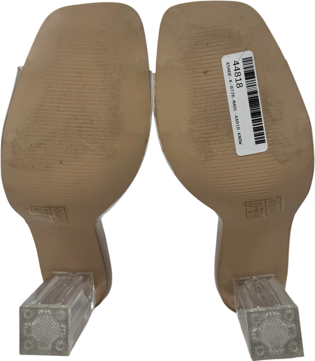 Nude Wide Fit Sparra Barely Bebo Barely There Heeled Sandals UK 6 EU 39 👠