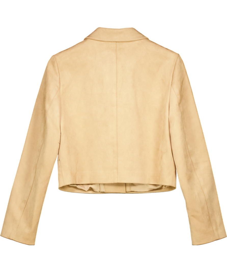 FOREVER NEW Beige Tyla Faux Suede Jacket UK 10