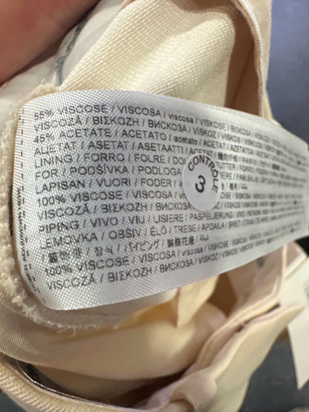 Victoria Beckham x Mango Beige Flared Trousers UK 8