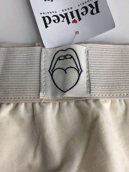 Nasty Gal Beige Boxer Shorts UK 8