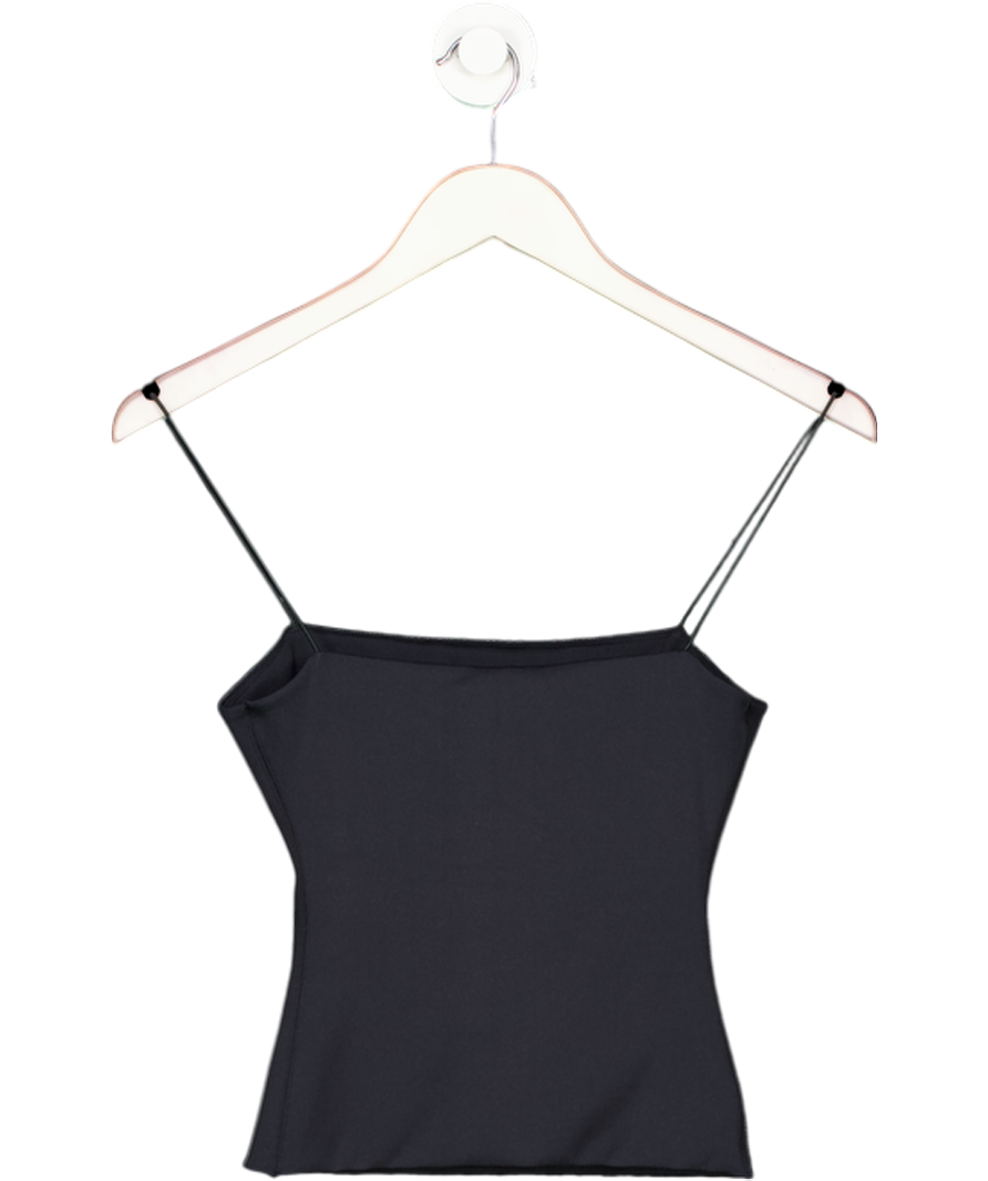 KLAYD X Hannah Lewis Black Spaghetti Strap Cami Top UK XS