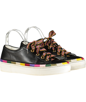 Etro Black Leather Low Top TrainersUK 8 EU 41