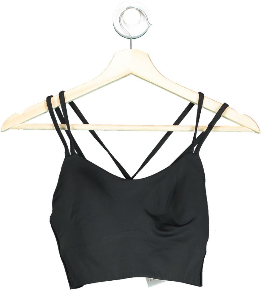 Unknown Brand Black Strappy Crop Top UK S