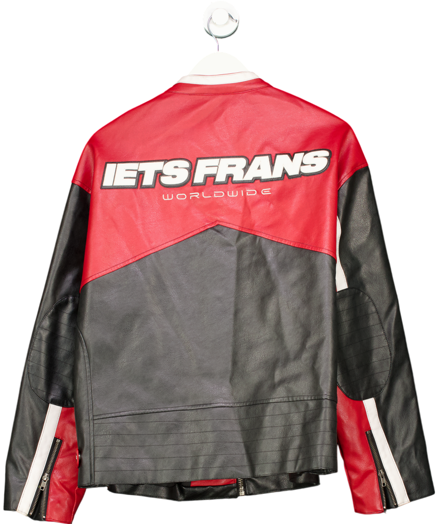 Urban Outfitters Red Iets France Rowan Faux Leather Motocross Racer Jacket UK L