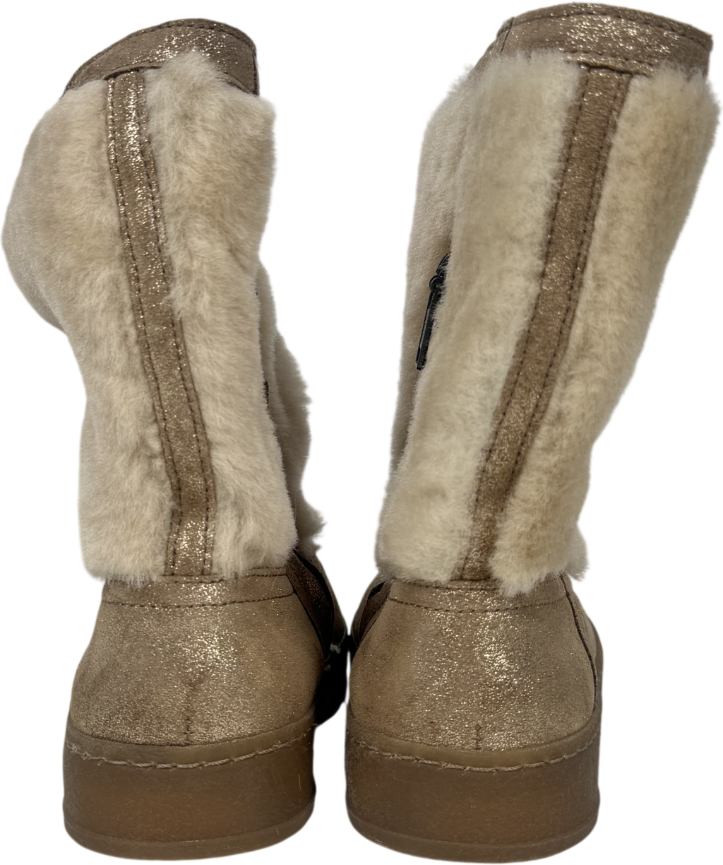 Pom D'Api Beige Furry Boots 8 Years