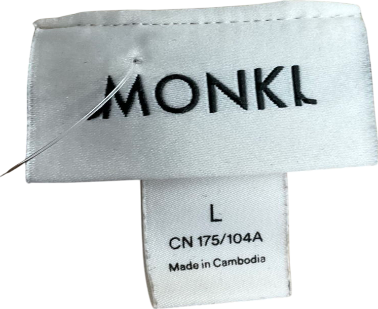monkl Beige Relaxed Knitted Cardigan UK L