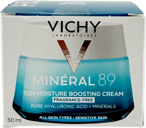 Vichy 89 72h Moisture Boosting Cream, Fragrance-free Face Moisturiser 50ml