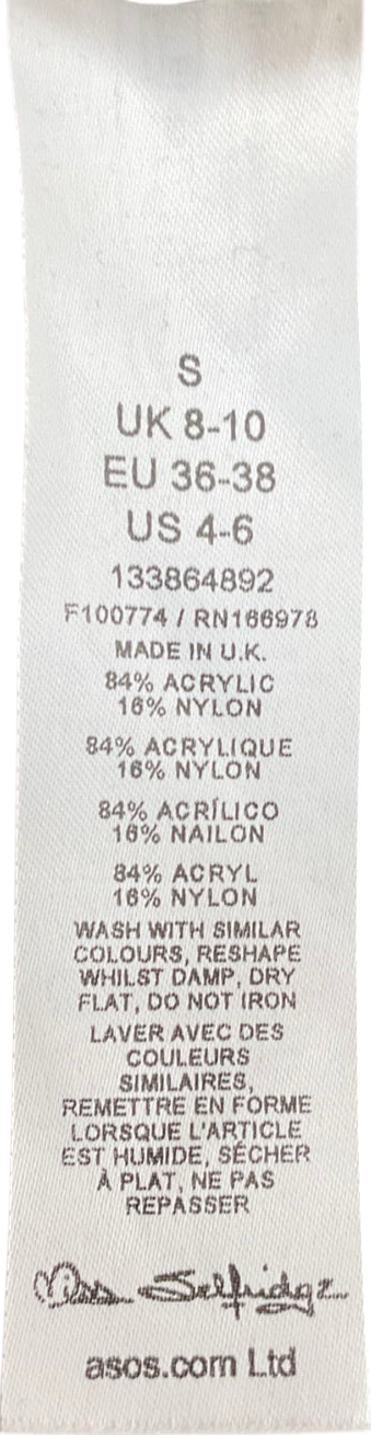 Miss Selfridge Cream Bow Tie Detail Cardigan UK 8