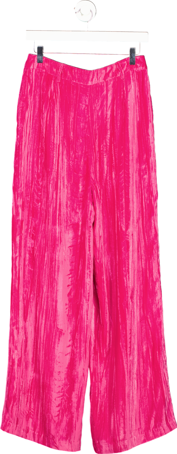 River Island Pink Velour Trousers UK 10