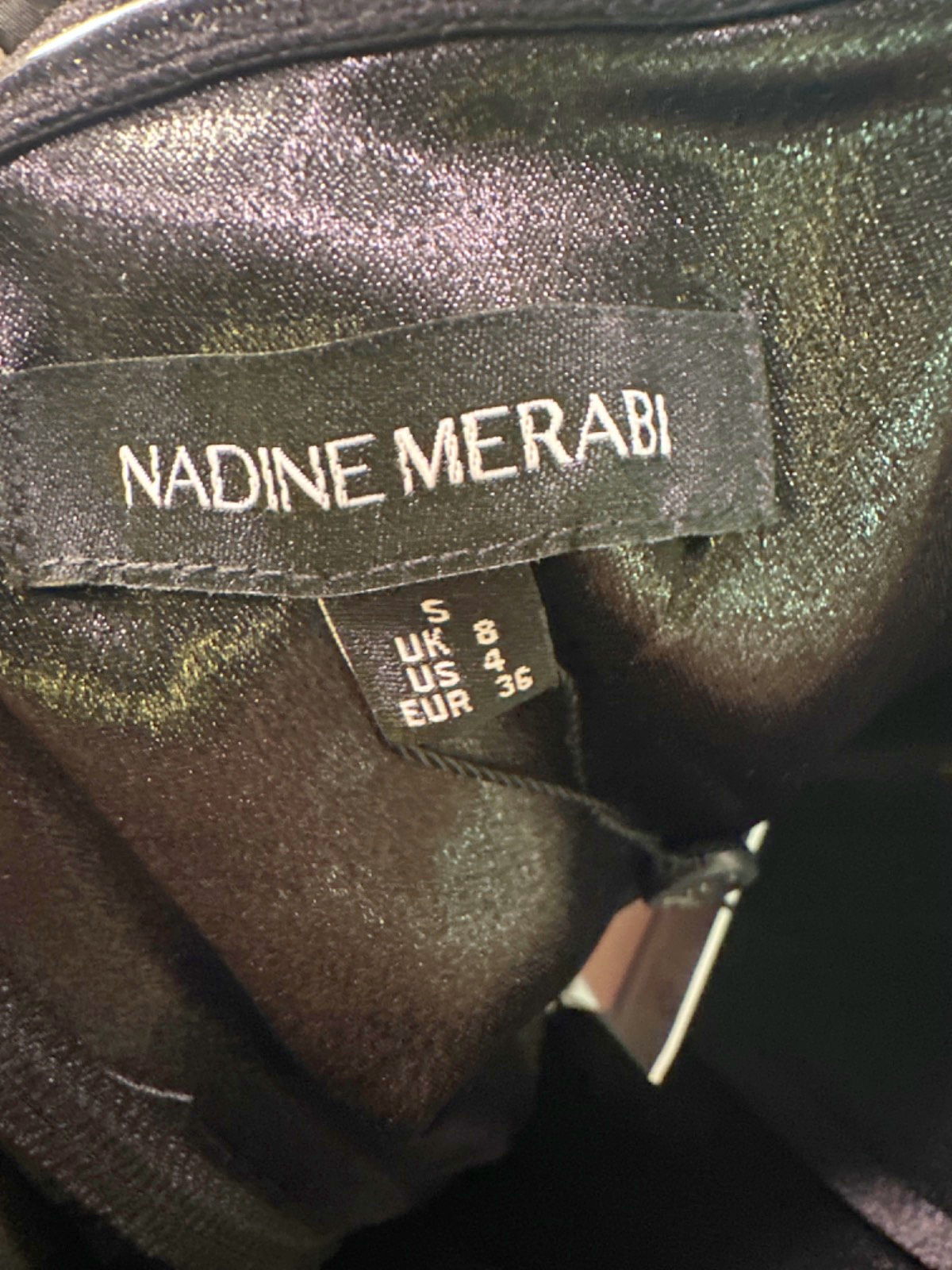 Nadine Merabi Black Phoebe Strapless Floral Corset Top UK 8