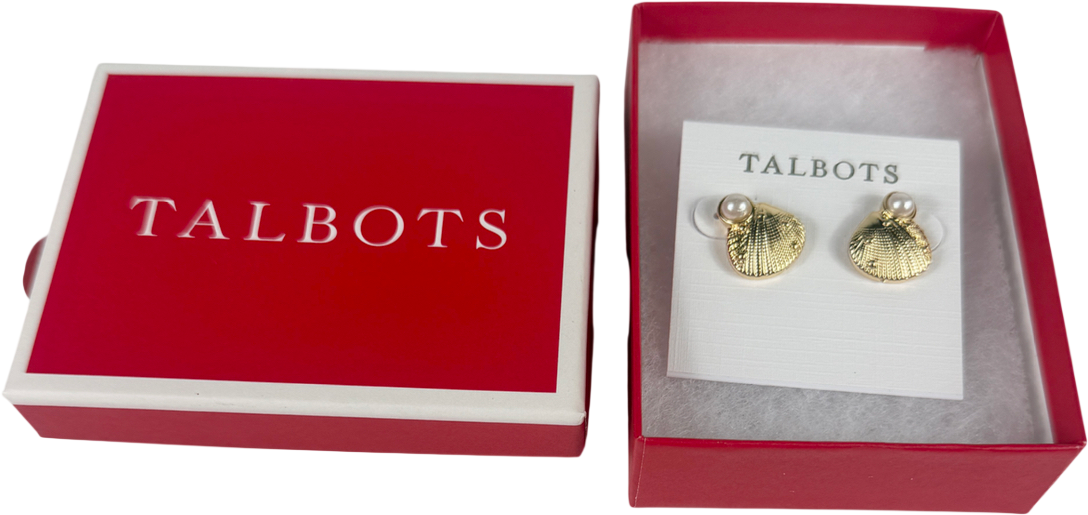Talbots Metallic Seabrook Shell Earrings