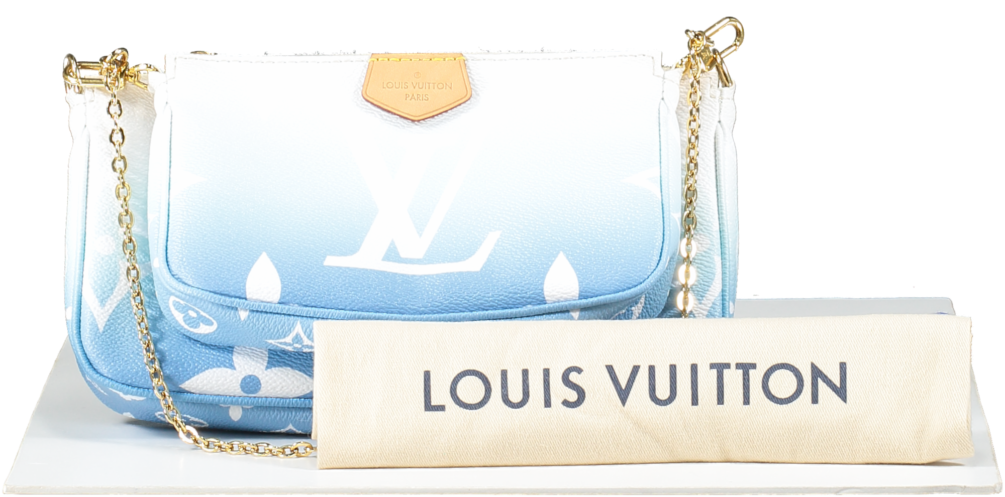 Louis Vuitton Ltd.Edition Blue Multi Pochette, Pool Ombre Handbag