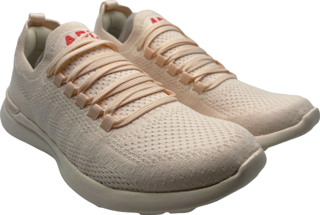 APL Sea Salt/Fire Coral TechLoom Breeze Trainers UK 3.5