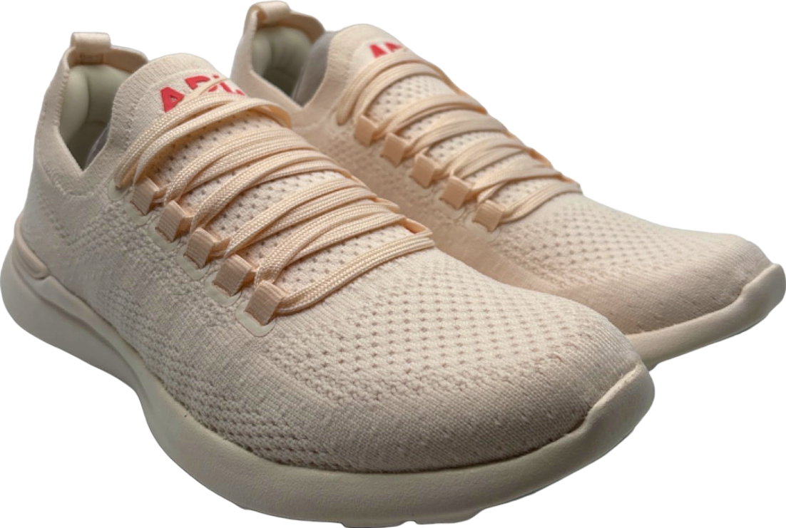 APL Sea Salt/Fire Coral TechLoom Breeze Trainers UK 3.5