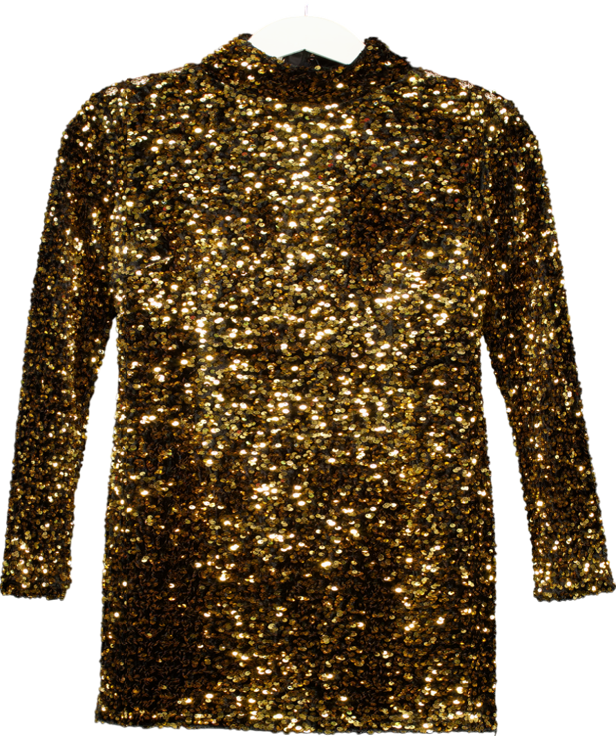Holland Cooper Metallic Victoria Sequin Mini Dress UK 6