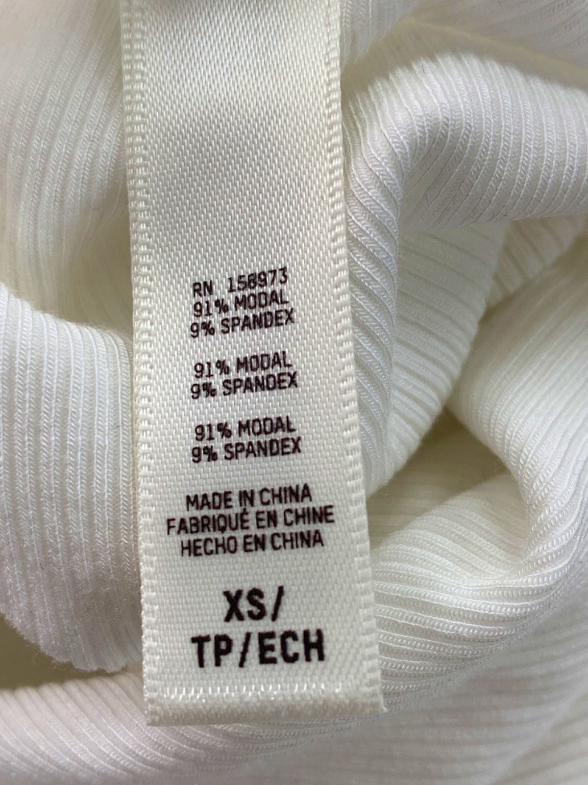 Skims White Long Sleeve Dress UK XS