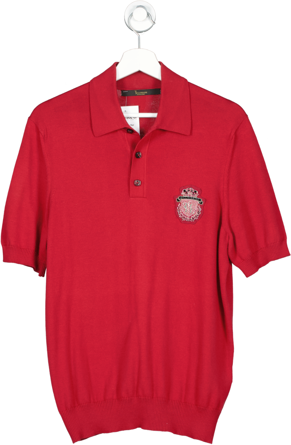 Billionaire  Burgundy Knit Polo Shirt UK S
