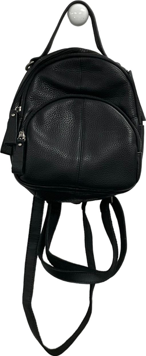 Jayley Black Luxury Leather Backpack One Size