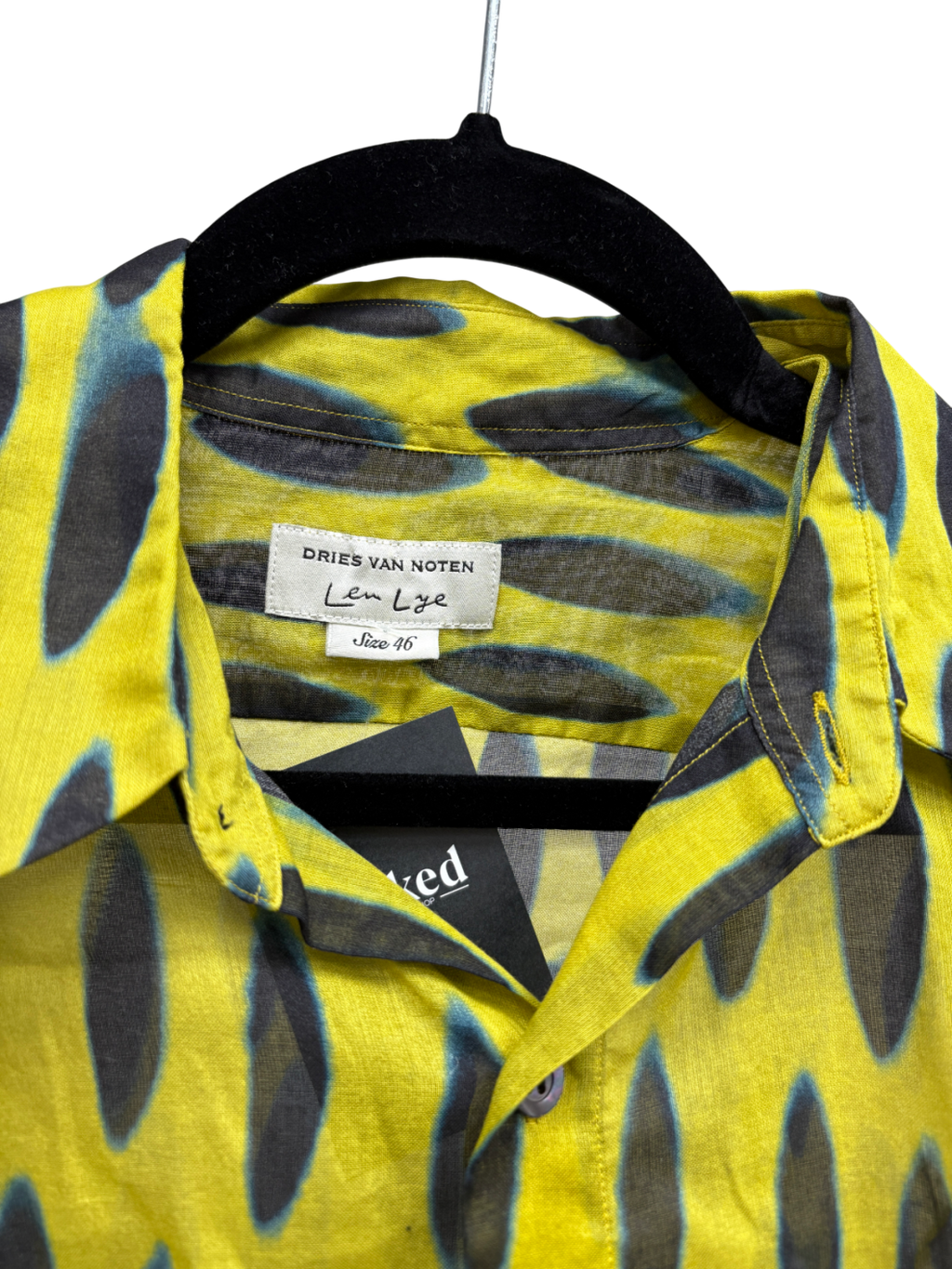Dries Van Noten Yellow Len Lye Edition Cotton Shirt UK S