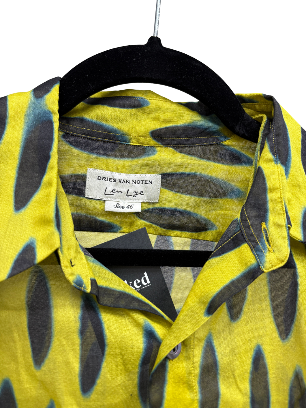 Dries Van Noten Yellow Len Lye Edition Cotton Shirt UK S