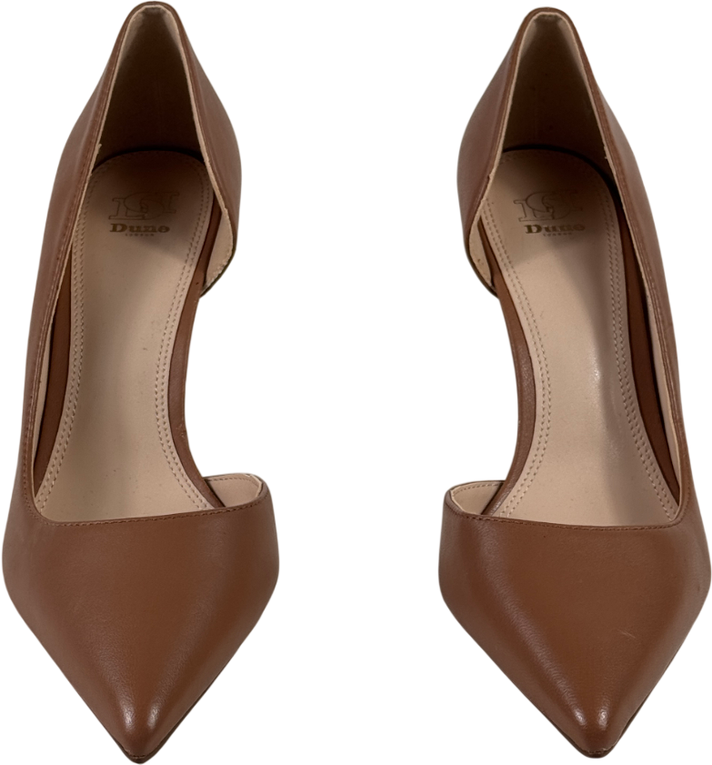DUNE Tan Brown Stiletto Heel Court Shoes UK 6 EU 39 👠