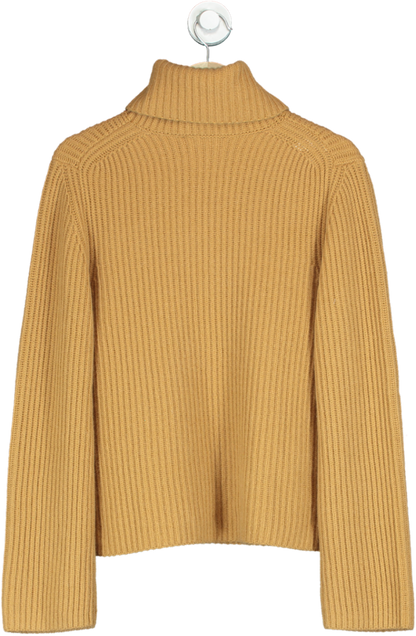 Jonathan Simkhai Camel Dustin Cut-Out Recycled Cashmere Jumper UK XS