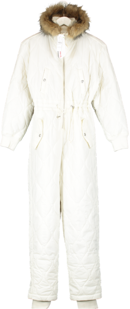 j.Crew White Puffer Snowsuit With Primaloft UK XS