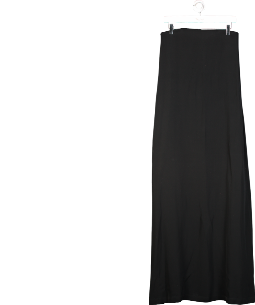 Raey Black Bandeau-neck Silk-satin Maxi Dress UK 6