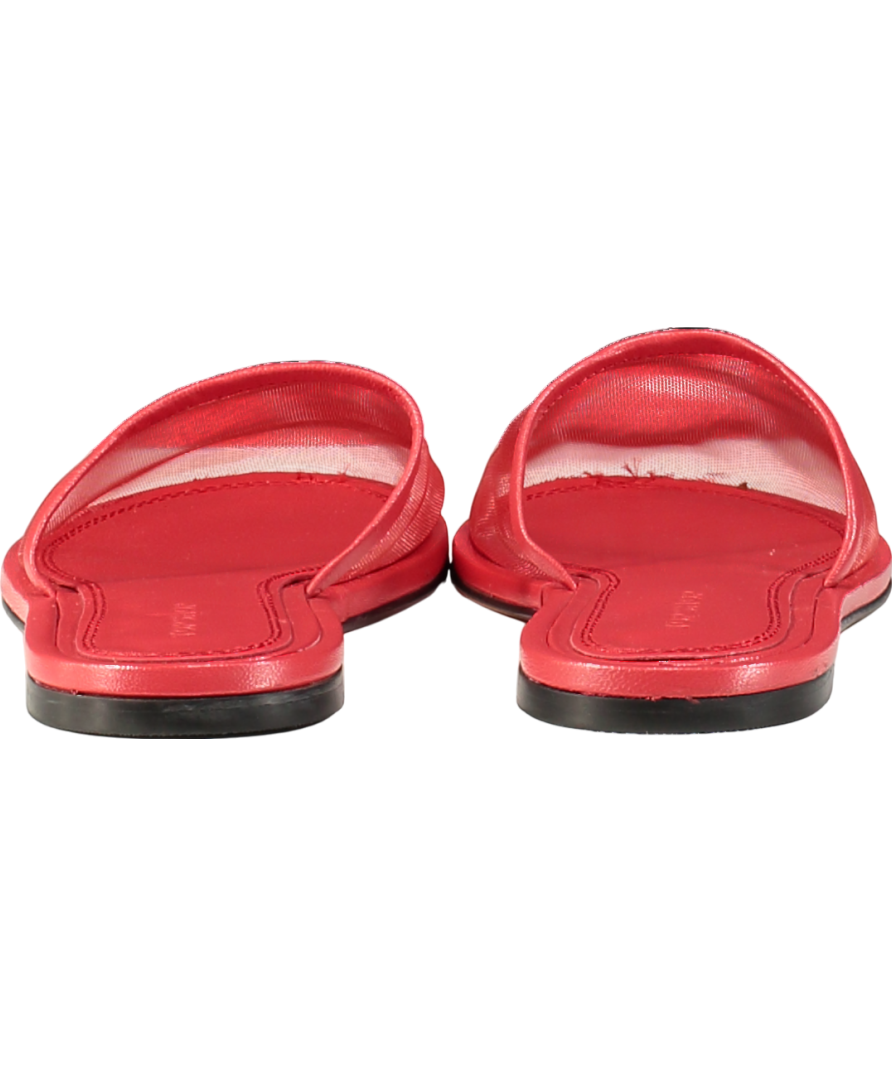 Topshop Red Bella Mesh Mules UK 5 EU 38 👠