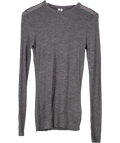 Arket Dark Grey Fine Knit Long-sleeved Merino Top UK L