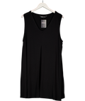Yours Black Curve Swing Vest Top UK 24