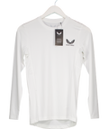 Castore White Long Sleeve Base Layer Top UK XS
