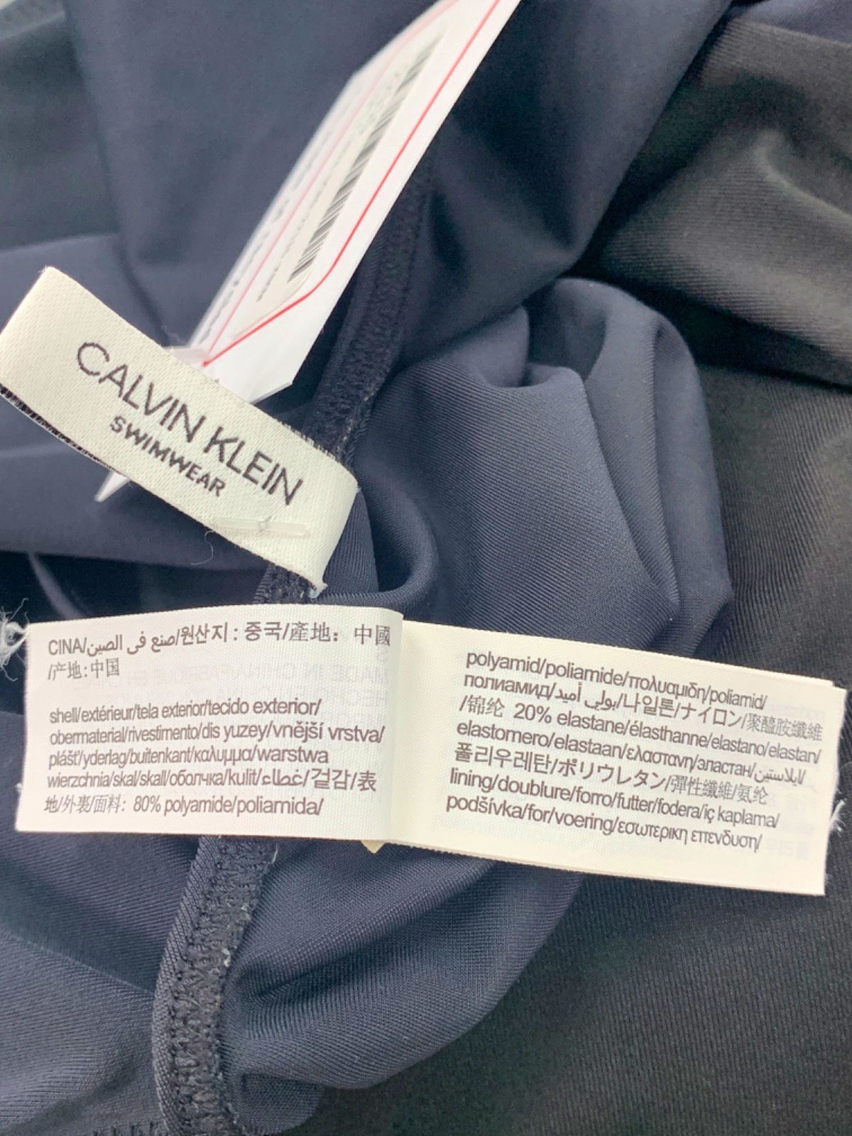 Calvin Klein Black Swimwear One-Piece UK S