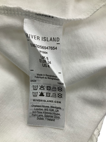 River Island White Relaxed T-shirt UK 8