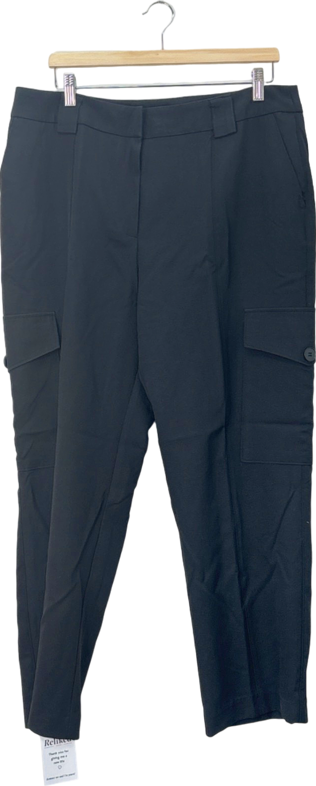 Adolfo Dominguez Black Cargo Pants UK 14