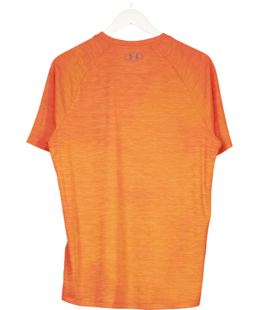 Under Armour Orange Tech Vent Geotessa Short Sleeve T-shirt UK M