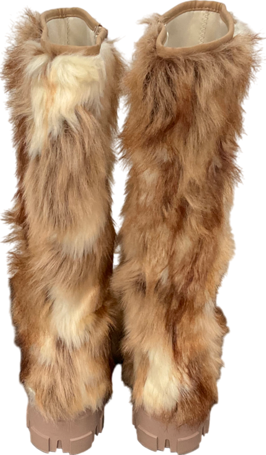 ASOS Brown Faux Fur Calf Boot UK 6 EU 39 👠